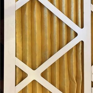 Yellow Air Filter with White Frame